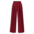 thumbnail image 1 of Fiaer,Women High Waist Palazzo Pants Fall 2025 Casual Wide Leg Trousers Loose Work Office Business Plus Size Suit Pant Pockets XL, 1 of 6