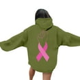 thumbnail image 1 of Fiaer,Women Hoodies Breast Cancer Awareness Fall Sweatshirts for Women 2025 Y2k Fall Winter Plus Size Hooded Tops with Pockets Green S, 1 of 7
