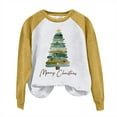 thumbnail image 1 of Fiaer Women Sweatshirts Christmas Plus Size Long Sleeve Pullovers Crew Neck Funny Graphic Loose Fit Casual Trendy Tops Yellow XL, 1 of 5