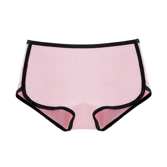 Fiaer,Women's Boy Shorts,Womens Plus Size Color Blocking Hipster Panties,Ladies Breathable Comfy Fashion Lightweight Underwear Pink S