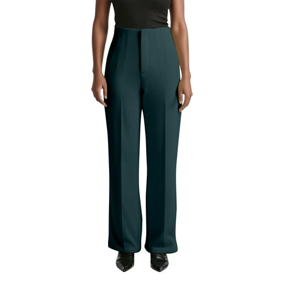 Fiaer,Women's Dressy Business Pants,Womens Straight Leg Loose Fit Work Trousers with Pockets,Solid Color Casual Going out Slacks for Women GN2 S