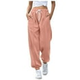 thumbnail image 1 of Fiaer,Women's High Waisted Sweatpants Workout Oversized Active Joggers Baggy Casual Trendy Pants with Pocket Orange XL, 1 of 5