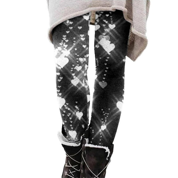 Fiaer Women's Legging Chritmas Tree Snowflake Reindeer Funny Graphic Plus Size Trendy Yoga Pants Soft Slim Fit Fashion Xmas Tight Trousers Black3 XXL