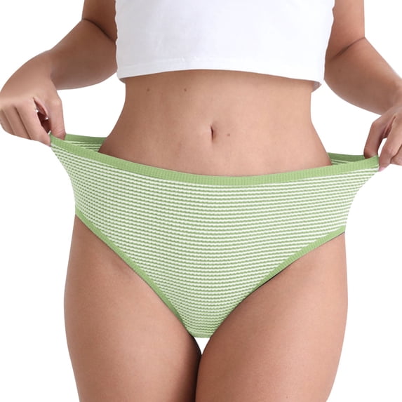 Fiaer,Women's Panties,Womens Seamless Hipster Underwear Lightweight Stretch Breathable Comfy Briefs with Bow Decor Green XL