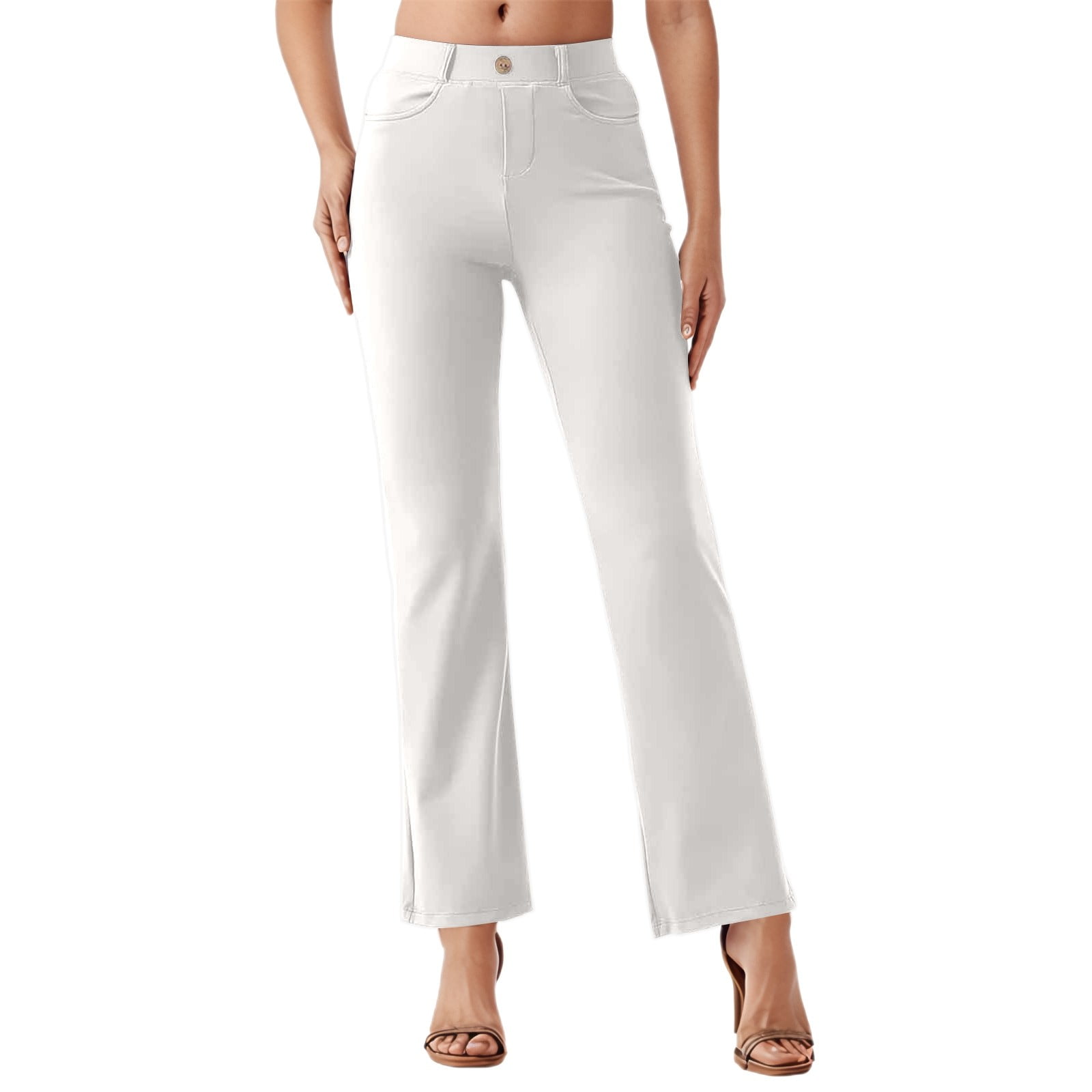 Straight Leg Work Trousers Women 2026.Fiaer,Women's Plus Size Business Dressy Pants,Womens Slim Fit Straight ...