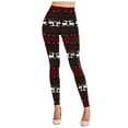 thumbnail image 1 of Fiaer Womens Christmas Leggings Oversized Xmas Yoga Pants Cute Graphic High Waisted Slim Fit Tight Trousers Brick Red XXXL, 1 of 7