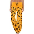 thumbnail image 1 of Fiaer,Womens Halloween Pajamas Pants Ladies Pumpkins Plus Size Pajama Cute Soft Long Bottoms Women Pjs Pj Jammies,Lounge Trousers for Sleepwear Orange S, 1 of 6