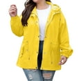 thumbnail image 1 of Fiaer,Womens Oversized Full Zip Jackets,Women's Loose Fit Long Sleeve Snap Buttons Windproof Lightweight Casual Hiking Mountaineering Tops with Pockets Yellow XL, 1 of 6