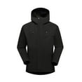 thumbnail image 1 of Fiaer,Womens Oversized Softshell Jackets with Pockets,Ladies Full Zip Waterproof Windbreaker Hooded Tops for Outdoor Activity Hiking Travel Black XXL, 1 of 6