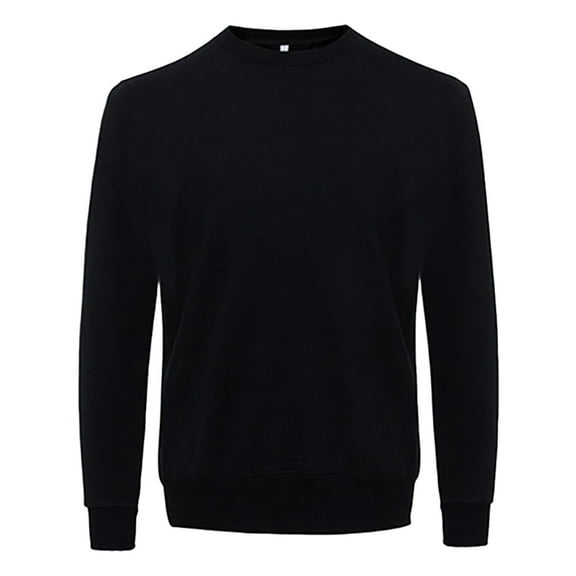 Fiaer,Womens Oversized Trendy Sweatshirts Long Sleeve Pullover Solid Lined No Hooded Hoodies Crewneck 2025 Tops Black S