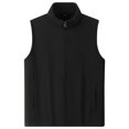 thumbnail image 1 of Fiaer Womens Oversized Vest Full Zip up Loose Fit V Neck Lapel Collared Solid Color Sleeveless Tops with Pocket Black XL, 1 of 3