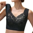 thumbnail image 1 of Fiaer Womens Pus up Bras Oversized Lace Full Coverage Support Anti-Sagging Wide Shoulder Straps Bra Black L, 1 of 4