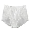 thumbnail image 1 of Fiaer Womens Underwear Lace Panties High Waisted Plus Size Briefs Stretch Breathable No Pinch Solid Full Underwear White XXL, 1 of 3
