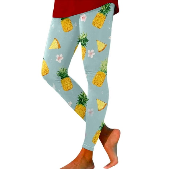 Fiaer,Yoga Pants,Women's Leggings Plus Size Joggers Printed Slim Fit Stretchy Pants for Gym Fitness and Casual Wear Green1 L