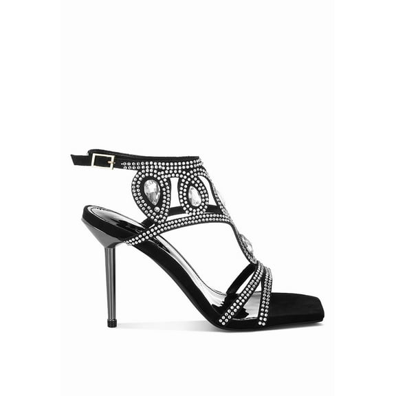 London Rag Fialka Diamante & Rhinestones Stiletto Womens Sandals
