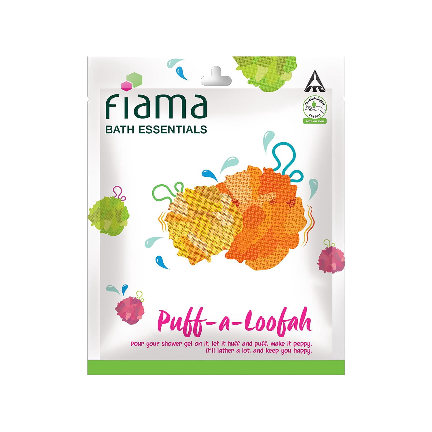 Fiama Bath Essential Puff-A-Loofah, Pack Of 1 Body Loofah, Soft ...