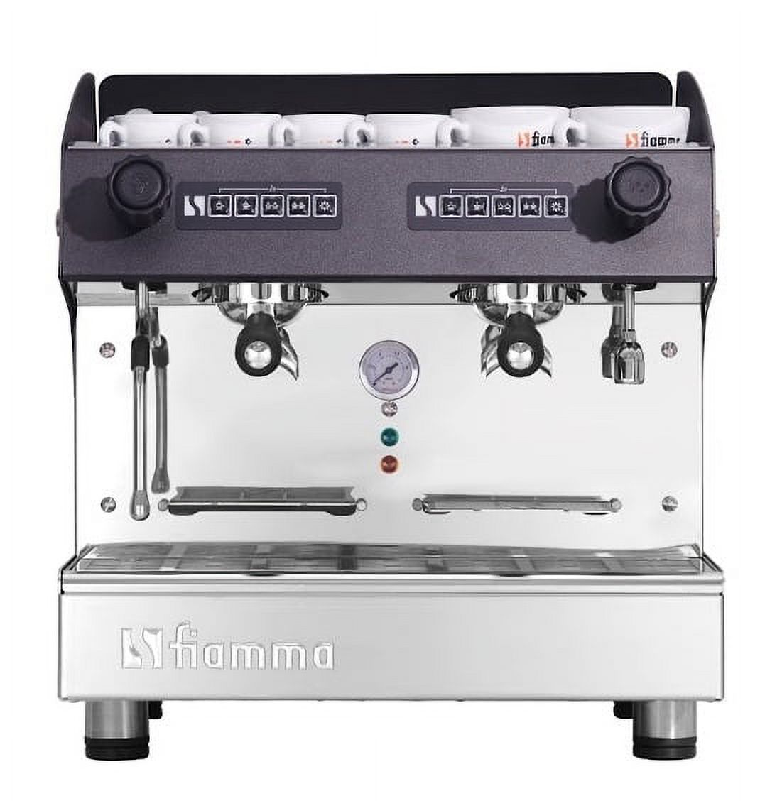 Fiamma "Caravel" 2 Group Direct Water Line Espresso Machine, Black