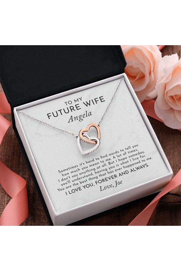 Fiance Necklace, Fiance , Fiance Birthday , Engagement , Bride To Be , Fiance Her, Engagement Necklace, Wife, Multi Interlocking Heart Necklace