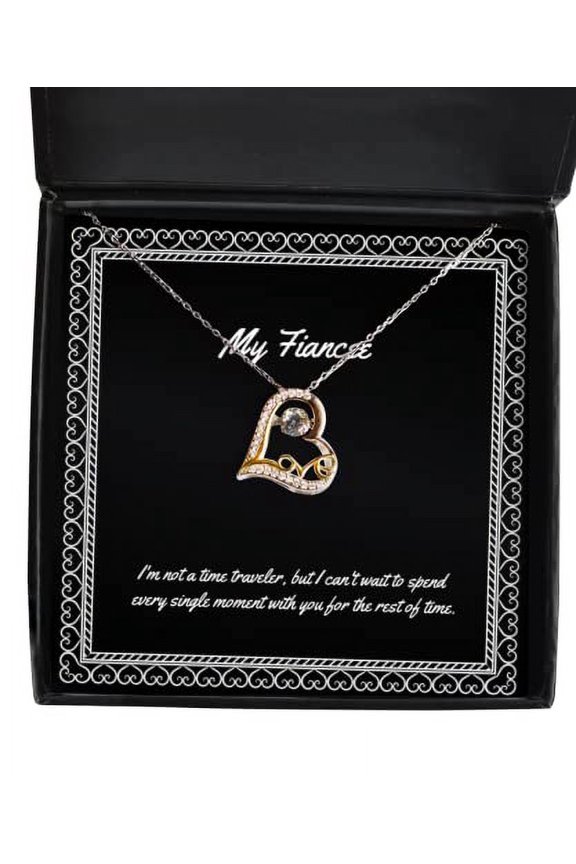 Fiancee Gifts For , I'm not a time traveler, but I can't wait to spend every, Love Fiancee Love Dancing Necklace, Jewelry From , , Girlfriend, Boyfriend, Spouse, Significant other, Partner, Husband,