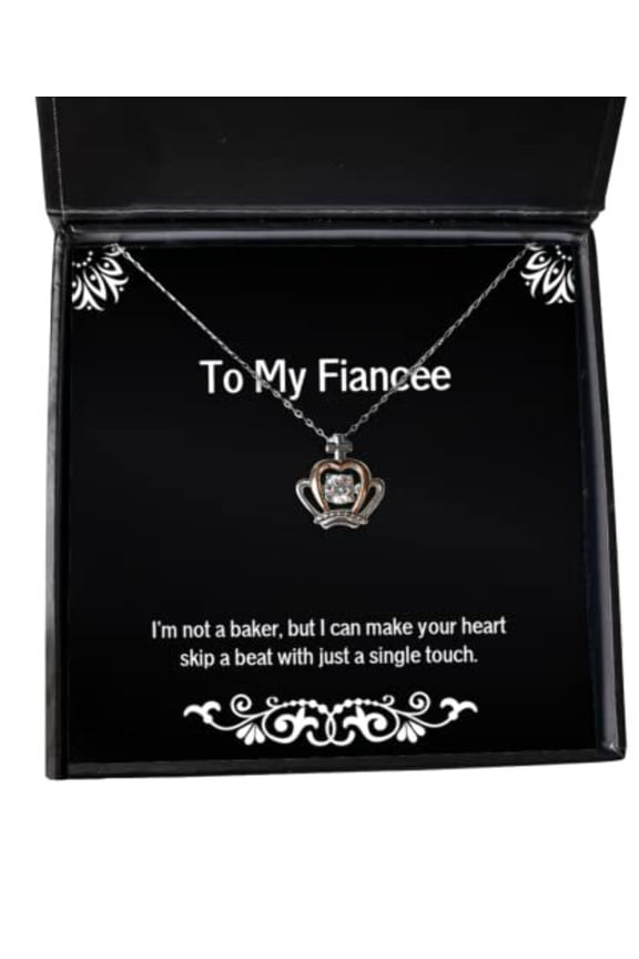 Fiancee Gifts for, I'm not a Baker, but I can Make Your Heart Skip a Beat, Cheap Fiancee Crown Pendant Necklace, Jewelry from, Engagement Gifts, Wedding Gifts, Gifts for Couples, Personalized