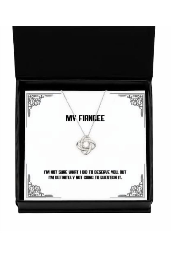 Fiancee Gifts For , I'm not sure what I did to deserve you, but I'm, Gag Fiancee Love Knot Silver Necklace, Jewelry From , , Engagement gifts, Bridal shower gifts, Wedding gifts, Bride gifts, Groom