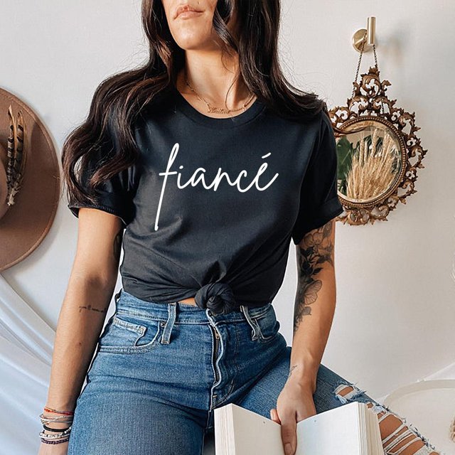 Fiancu00e9 t shirt, Bridal Shower Gift, Engagement Gift, Gift for Bride