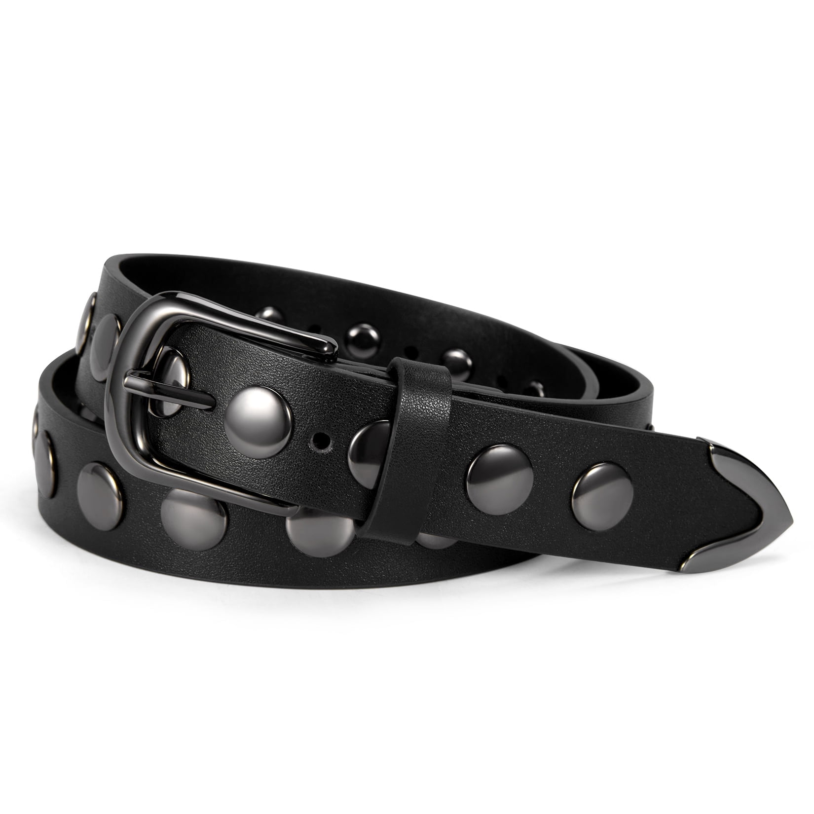 4739 Women Fashion Leather Belt Studded Ladies Belts For Jeans WERFORU Women Fashion Leather Belt Studded Leather Belt  main image 3