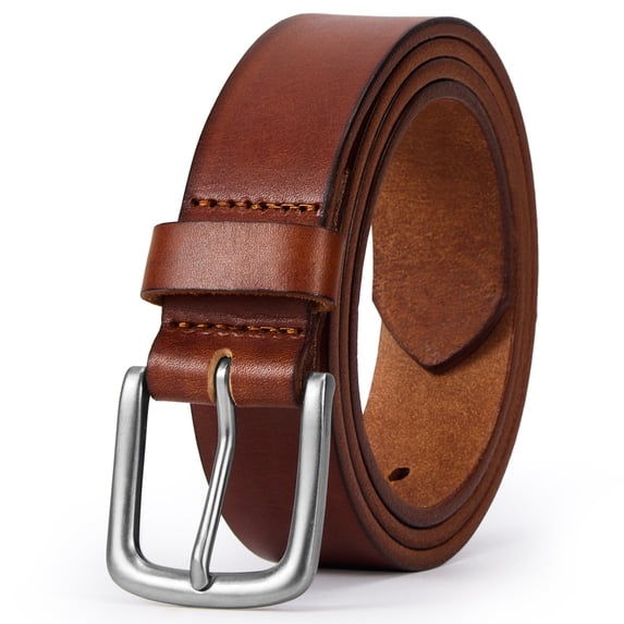 Fianmy Men’s Belt Genuine Leather Belts, Handmade Casual Jeans Belt for Men with Gift Box