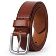 thumbnail image 1 of Fianmy Men’s Belt Genuine Leather Belts, Handmade Casual Jeans Belt for Men with Gift Box, 1 of 9