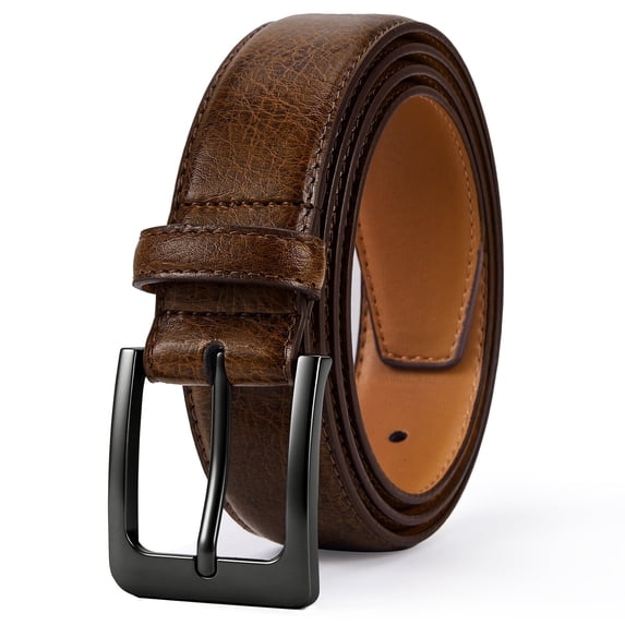 Fianmy Men's Belt, Genuine Leather Dress Belts for Men, Handmade Classic Jeans Belt for Work Business Casual