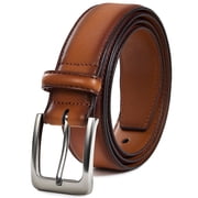 Fianmy Mens Belt, Genuine Leather Dress Belts for Men, Handmade Classic Jeans Belt for Work Business Casual