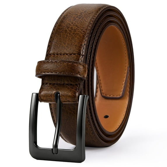 Fianmy Men's Belt, Genuine Leather Dress Belts for Men, Handmade Classic Jeans Belt for Work Business Casual