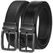 Men's Reversible Belt 1 Piece, 1 3/8" Leather Dress Casual Belt for Men, Trim to Fit for Elegant Style
