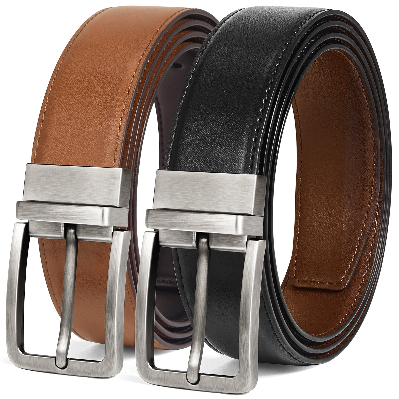 men's reversible leather dress belt Fianmy 1 Piece, 1 3/8 inch Casual Belt for Men, Trim to Fit for Elegant Style, Size: 30 (Waist 28-29), Black Perry ellis