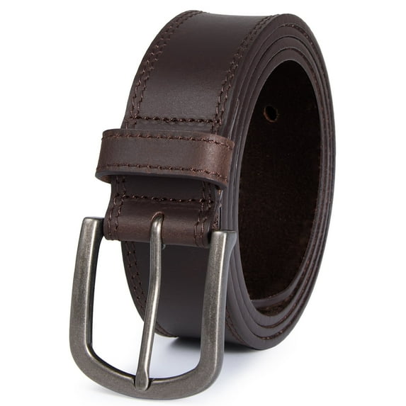 Fianmy Men's Full Grain Leather Belt for Jeans, 1.5" Handmade Casual Leather Belts for Men with Gift Box