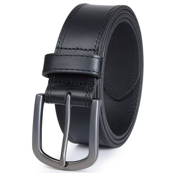 Fianmy Men's Full Grain Leather Belt for Jeans, 1.5" Handmade Casual Leather Belts for Men with Gift Box