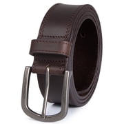 Fianmy Mens Full Grain Leather Belt for Jeans, 1.5" Handmade Casual Leather Belts for Men with Gift Box