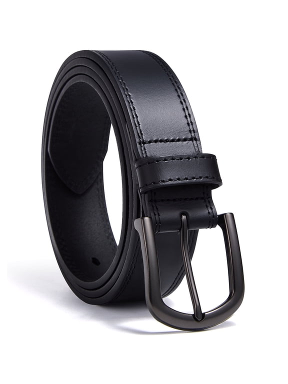 Men's Full Grain Leather Belt for Jeans, 1.5" Handmade Casual Leather Belts for Men with Gift Box