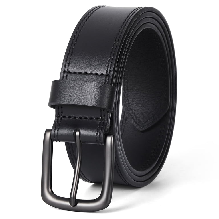 casual dress belts for men Mens belts With Full Grain Genuine Leather Casual Dress Belts for Men 1.3inch