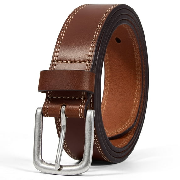 Fianmy Men's Genuine Leather Belt, Handmade Casual Dress Jeans Leather Belts for Men