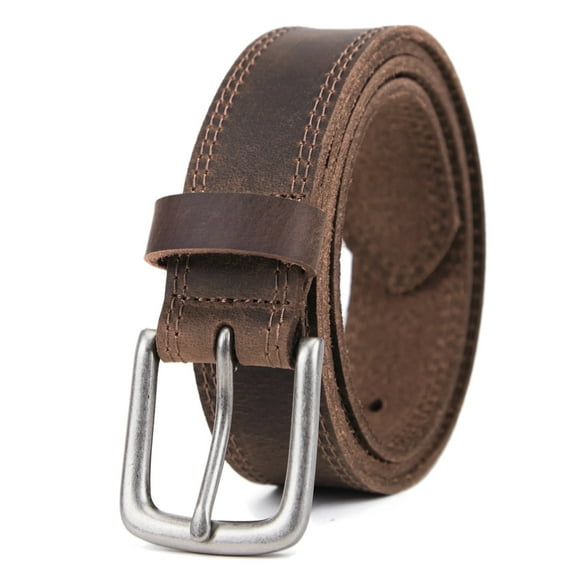 Fianmy Men's Genuine Leather Belt, Handmade Casual Dress Jeans Leather Belts for Men