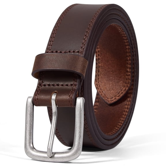 Fianmy Men's Genuine Leather Belt, Handmade Casual Dress Jeans Leather Belts for Men