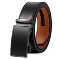 thumbnail image 1 of Fianmy Men’s Leather Belt, Slide Ratchet Belt for Dress Casual with Adjustable Buckle, Trim to Fit, 1 of 9