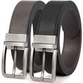 thumbnail image 1 of Fianmy Men's Reversible Belt 1 Piece, 1 3/8" Leather Dress Casual Belt for Men, Trim to Fit for Elegant Style, 1 of 7