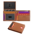 thumbnail image 1 of Fianmy Wallet for Men, Slim Leather Rfid Blocking Mens Wallet with 2 ID Windows, Bifold Minimalist Credit Card Holder for 15 Cards, 1 of 8