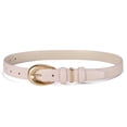 thumbnail image 1 of Fianmy Women Skinny Leather Belt with Gold Buckle, Ladies Faux Leather Belts for Jeans Pants Dress, 1 of 9