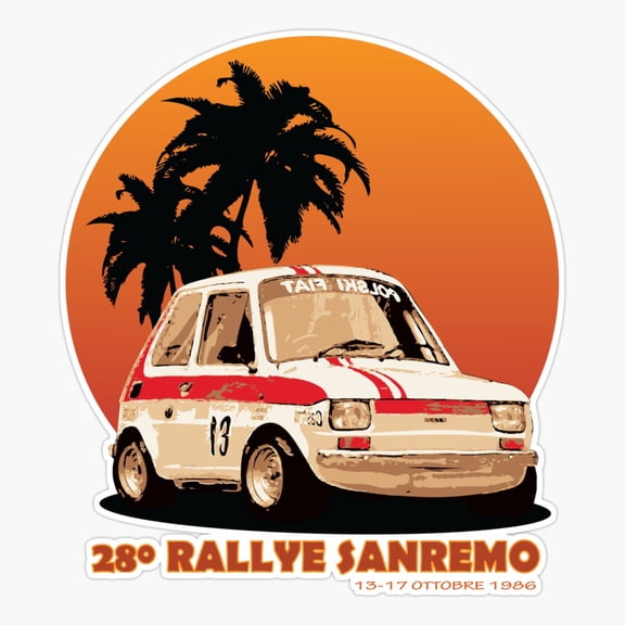 Fiat 126p Classic Car Vinyl Decal Sticker