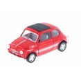 thumbnail image 1 of Fiat 500 w/ Sunrroof, Red - Kinsmart 5004D - 1/24 Scale Diecast Model Toy Car (Brand New but NO BOX), 1 of 6