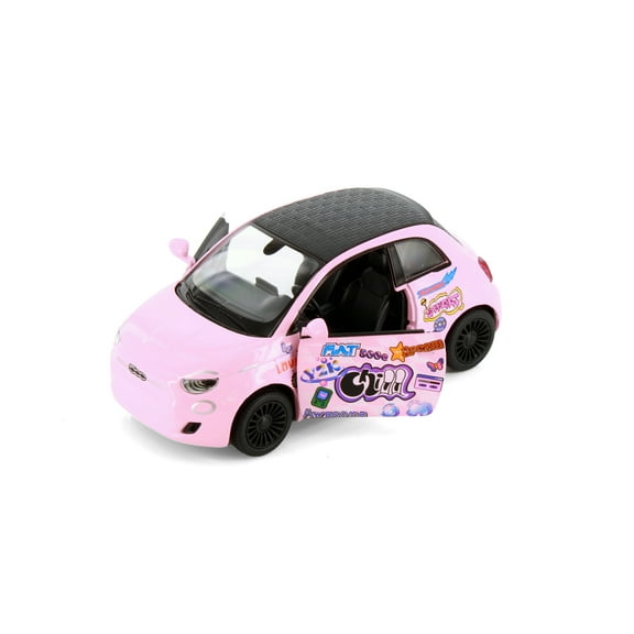 Fiat 500E Livery Edition, Pink - Kinsmart 5440DYF - 1/28 Scale Diecast Model Car