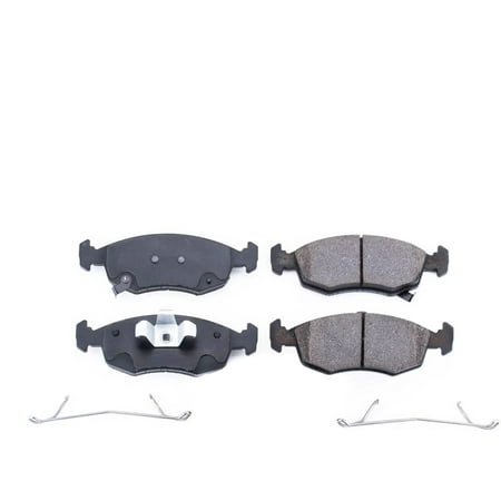 Fiat 500E Power Stop Z17 Front Ceramic Brake Pads with Hardware, 2013-2019